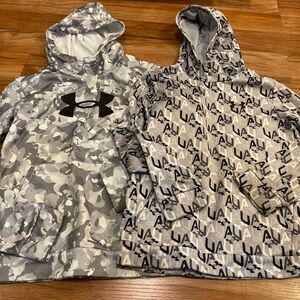 Under Armour sweatshirt, bundle youth, large grey, black, white camo